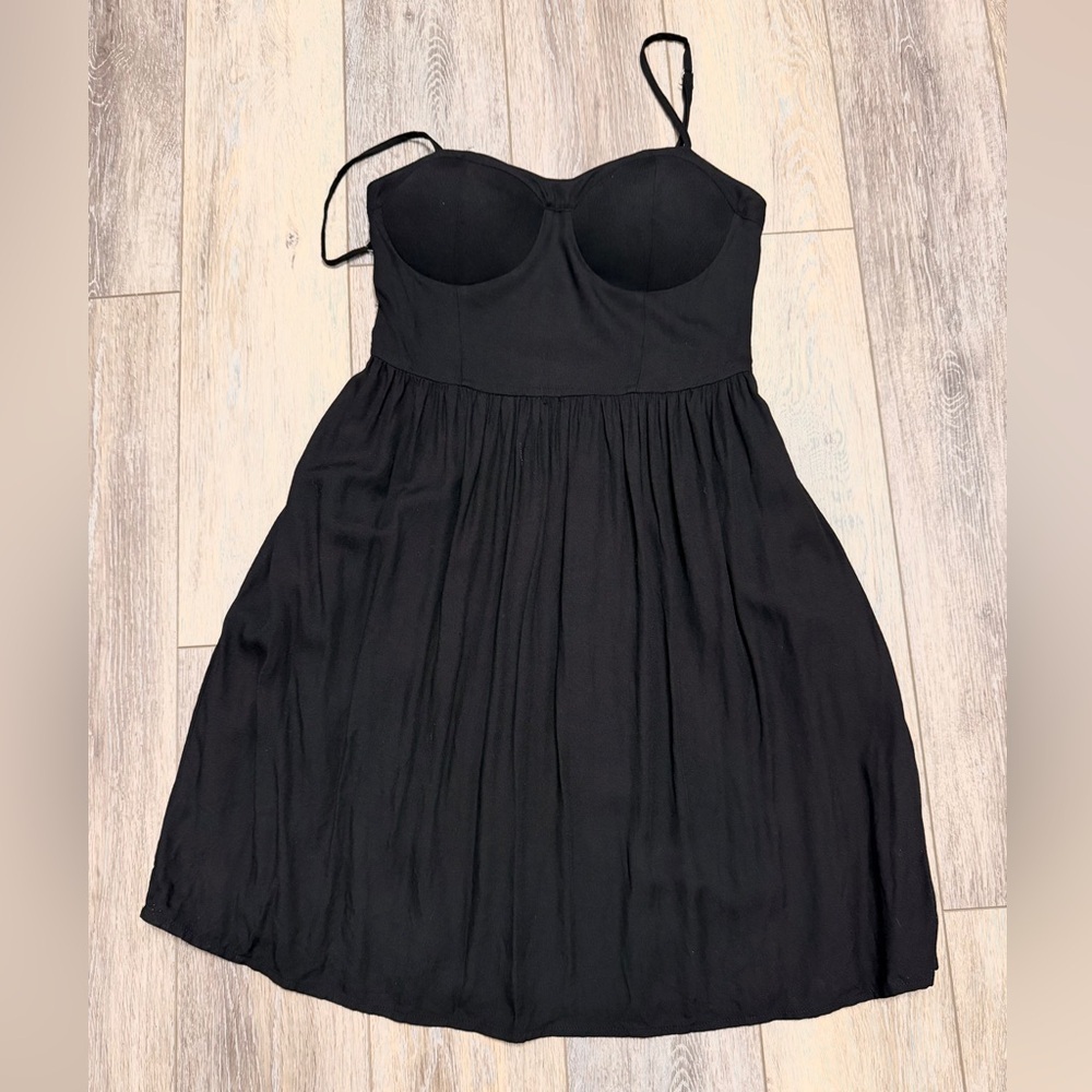 Rewash Black Strapless Dress